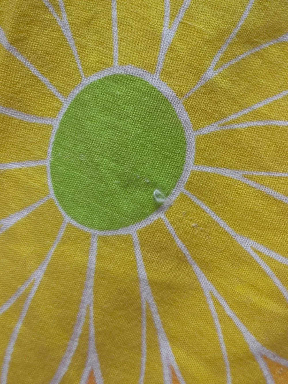 VTG 1970s Sears Dura-Puff Floral Sleeping Bag Blanket Orange Pink Green Daisy